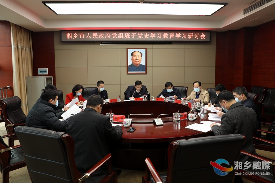 郭勇主持召开市人民政府党组班子党史学习教育学习研讨会