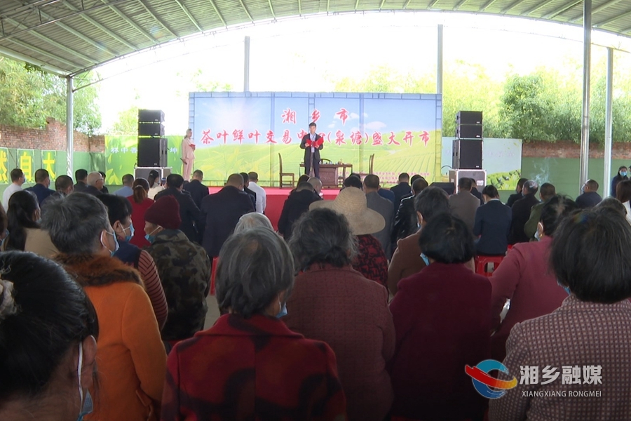 湘乡首个茶叶鲜叶交易中心开市
