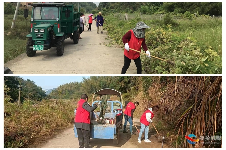 [栗山镇]清理路旁杂草 消除安全隐患