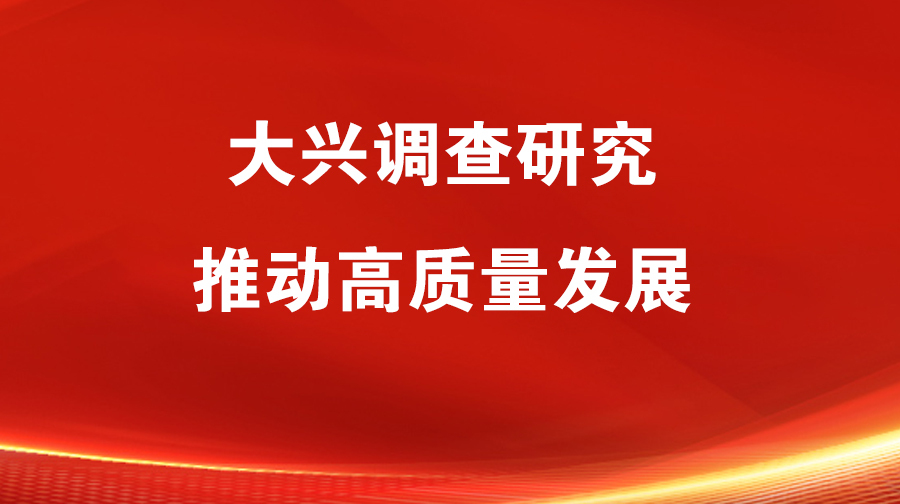大兴调查研究 推动高质量发展