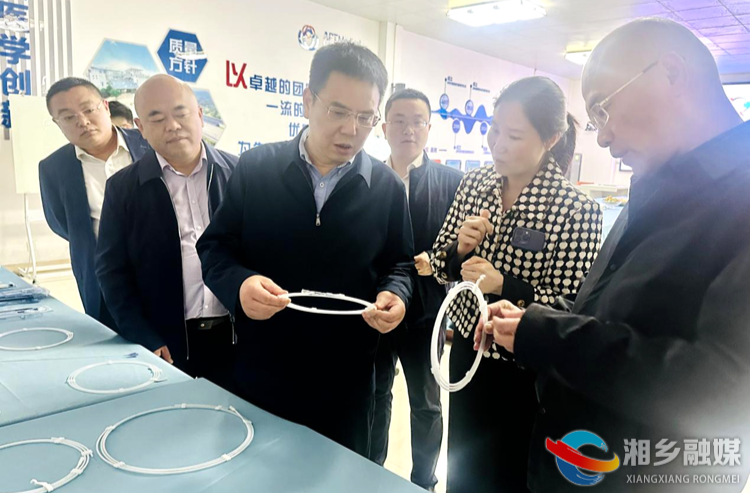 省工信厅副厅长毛六平一行来湘乡指导调研