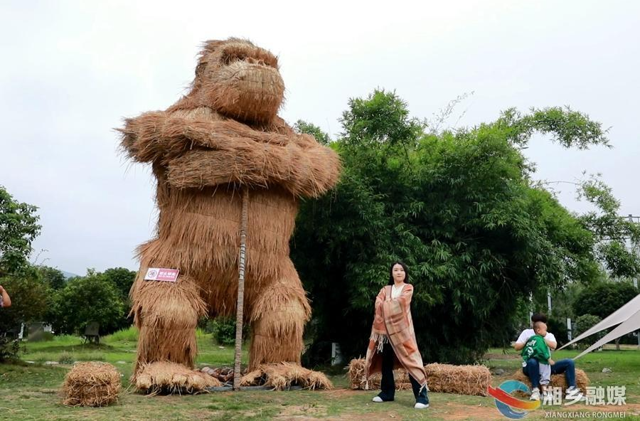 一秒穿越童话世界，湘乡巨型稻草人王国开门迎客了