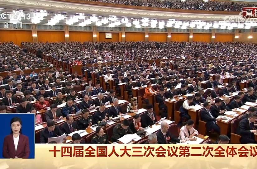 十四届全国人大三次会议第二次全体会议