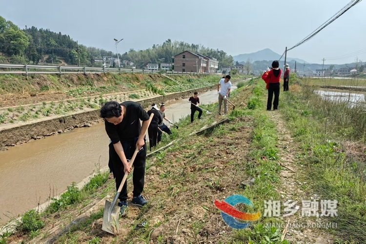 【我爱湘乡我的家】[中沙镇]开展河道清理整治 守护水清河畅美景