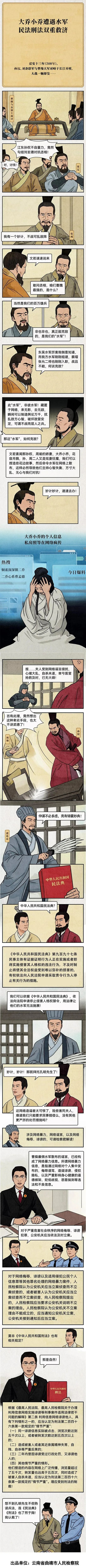漫畫民法典丨大喬小喬遭遇水軍，民法刑法雙重救濟(jì)
