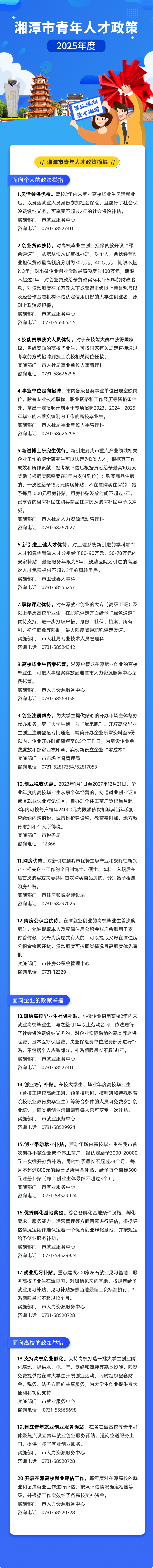 “创在湘潭 梦启韶华”系列报道②丨图解：2025，湘潭市青年人才政策