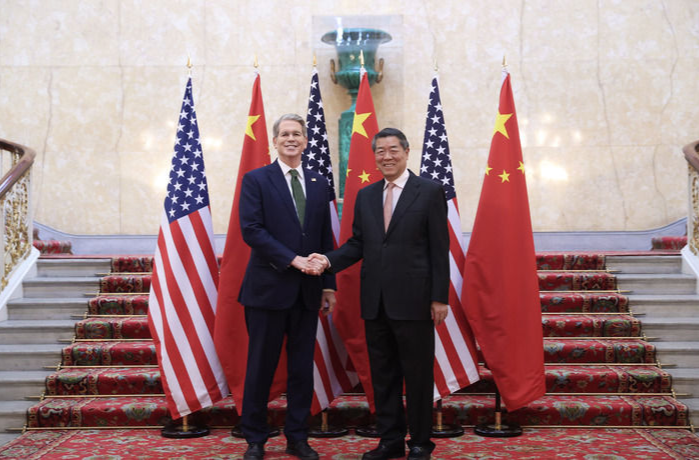 中美经贸磋商机制首次会议在英国伦敦开始举行