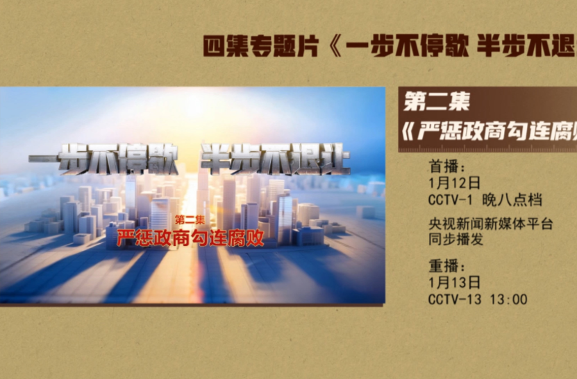 预告丨电视专题片《一步不停歇 半步不退让》第二集今晚八点档央视综合频道播出