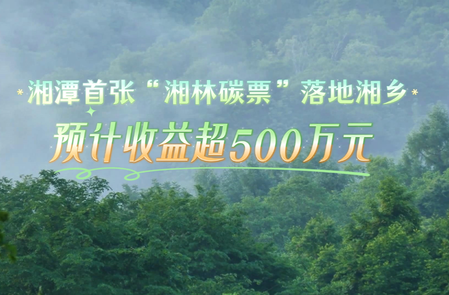 湘潭首张“湘林碳票”落地湘乡！预计收益超500万元