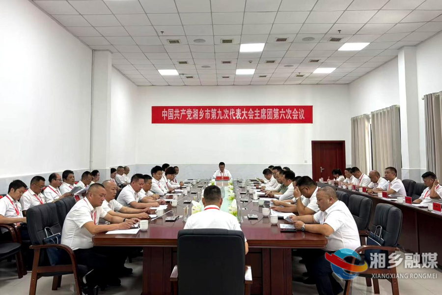 中国共产党湘乡市第九次代表大会主席团举行第六次会议