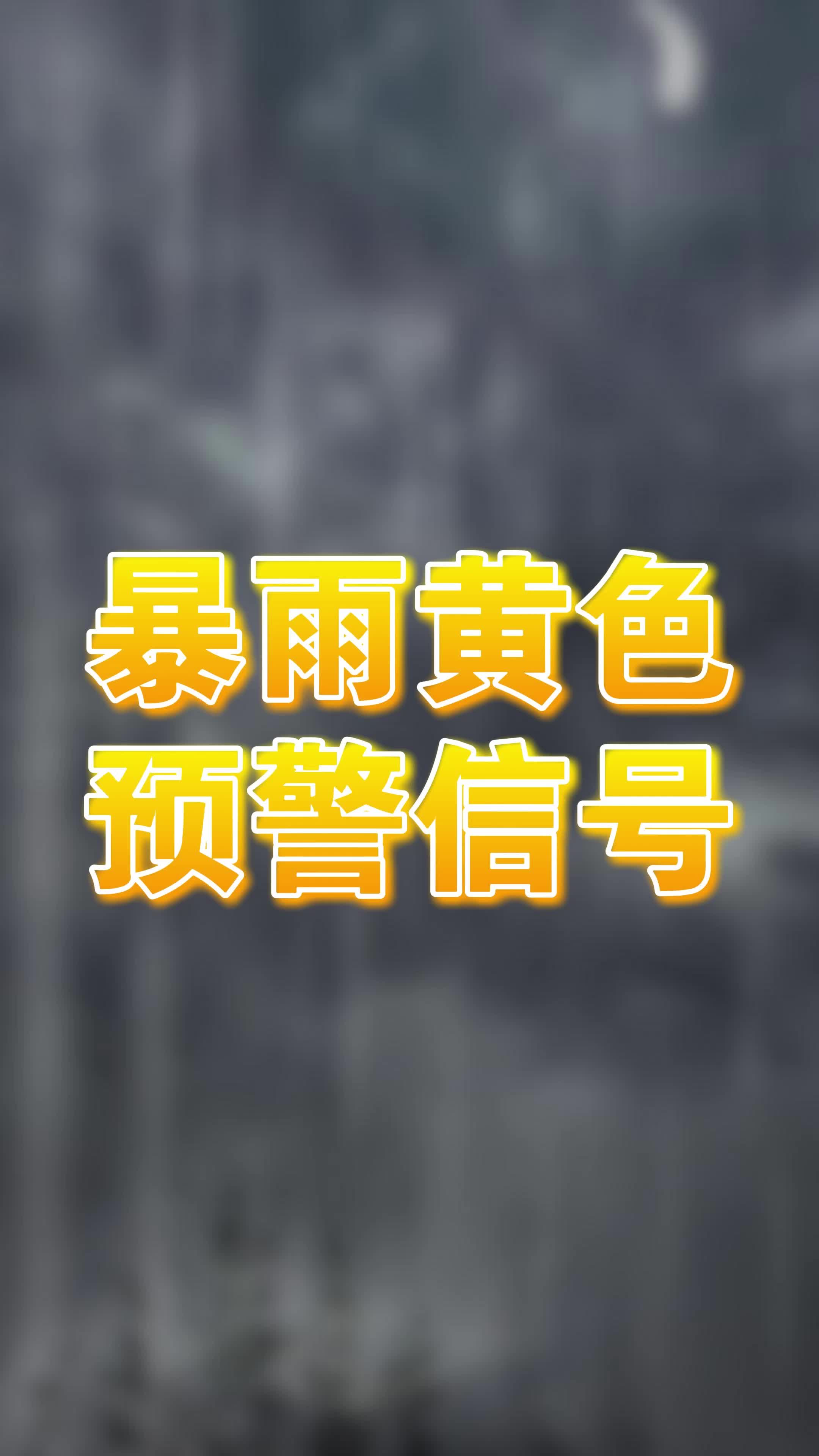暴雨黄色预警信号