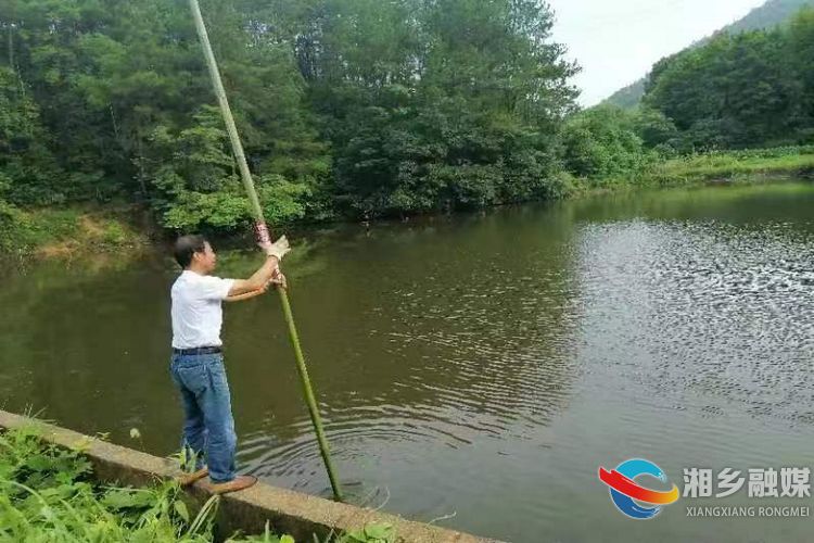 [白田镇]发放救生专用竹杆 织牢防溺水安全网