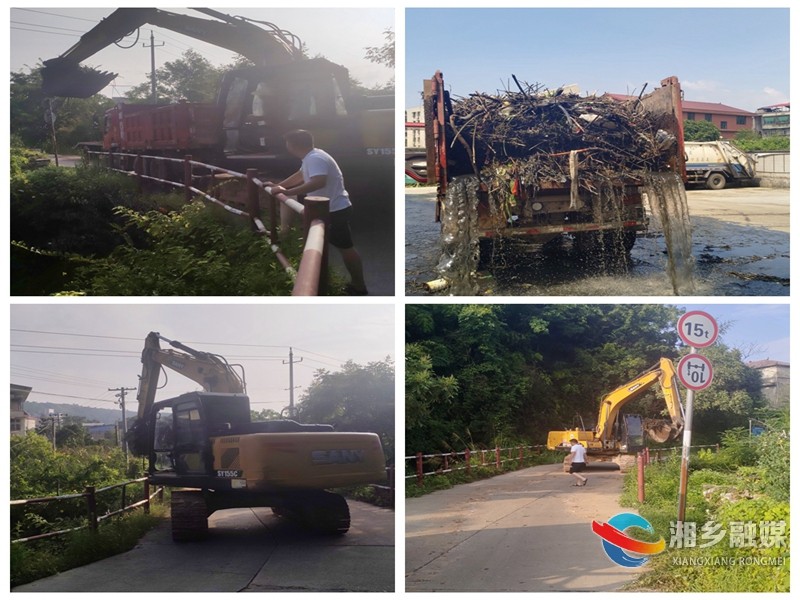 [棋梓镇]清理河道垃圾 守护水清岸绿